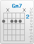 Chord Gm7 (3,x,3,3,3,x)